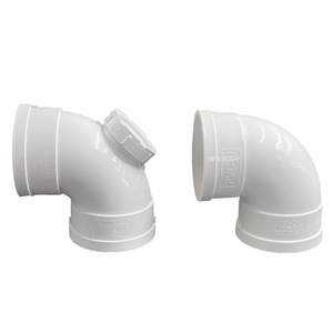 Commercio all'ingrosso PVC raccordi a gomito di 90 gradi con copertura di ispezione materiali idraulici per sistema di drenaggio miglior prezzo - Product Image 4