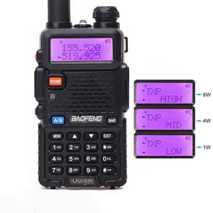 Baofeng UV-5R 8W Dual Band Ham Radio portatile amatoriale UV5R ricetrasmettitore con frequenza di modulazione FM ha funzionato 136-174MHz + 400-520MHz