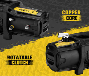 BUNKER INDUST 13000LBS 12V 합성 로프 전동 윈치, SUV 자동차 4x4 오프로드 구난용 방수 무선 리모컨 - Product Image 3