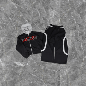 Conjunto Deportivo de Pantalones y Sudadera con Capucha Extra Grande de Dos Tonos Vintage Personalizada de Alta Calidad para Hombre - Product Image 2