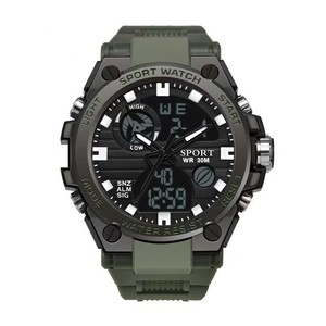 Reloj deportivo analógico digital para hombre, estilo impermeable, correa de silicona, reloj de pulsera informal para exteriores para niños y hombres - Product Image 2