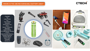 AAA 1.5V 400mAh USB <span class=keywords><strong>Lithium</strong></span> Ion pin có thể sạc lại Type-C giao diện cung cấp điện pin cho đèn pin chuột đồ chơi đồng hồ - Product Image 6