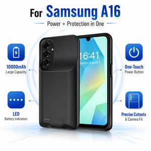 Batería Externa de 10000mAh para <span class=keywords><strong>Samsung</strong></span> Galaxy A15 A16 A17 <span class=keywords><strong>A34</strong></span> A35 A36 A54 A55 A56 <span class=keywords><strong>5G</strong></span>, Estuche de Carga, Precio de Fábrica - Product Image 4