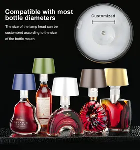 Modern Rechargeable Cordless Dimmable Flaschen Lampe Decorative Restaurant Bar Dinner RGB Led Wine Bottle Lamp