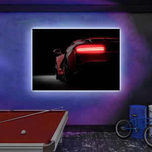 אמנות קיר יוקרתית בהדפסה דיגיטלית אקרילית, ציור נוף שקט עם תאורת לד, אמנות מדיה מעורבת לקישוט הבית בהתאמה אישית - Product Image 5