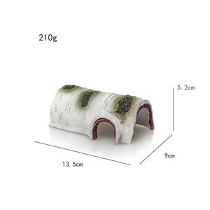 Aanpasbare Reptielen Rotsvissen Aquarium Landschap Hars Simuleren Schors Gaten (L) Aquarium Klimmen Huisdieren Verbergen Grotten Voor Schildpad - Product Image 4