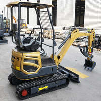 Nouveau produit Euro 5 CE EPA Mini-excavatrice à bras articulé 1,8 tonne, petite pelle compacte remorquable pour la construction résidentielle