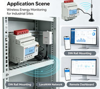 Medidor de Energía Inalámbrico IoT Acrel ADW300-LW923, Compatible con Protocolo MQTT/TCP para Gabinetes de Distribución, Comunicación LCD LoraWan