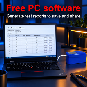 Testeur de brillance de surface portable LS190 avec fonction automatique Pass/NG/QC et logiciel de rapport PC gratuit - Product Image 6