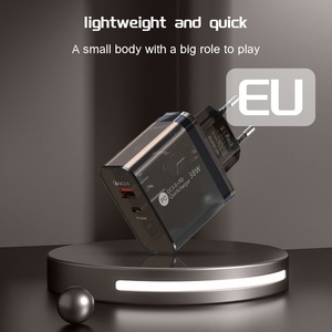 2025 New Design 38W Fast Charger QC3.0 Transparent A+<b>C</b> EU US Plug for iPhone Samsung Xiaomi <b>Charging</b> - Product Image 5