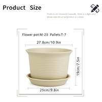 Pot de fleurs classique en résine durable pour intérieur/extérieur avec trou de drainage pour plantes bonsaï, succulentes, pothos, jardinage et décoration intérieure