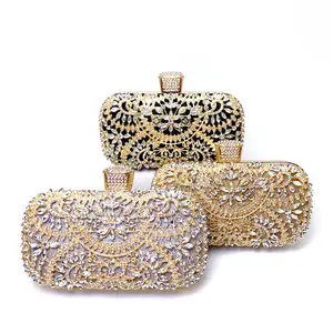 Crystal Handbag Evening Wedding Purse Clutches Small Rhinestone Luxury 2023 Water Diamond Party Lady Bags Luxury Fashion 3 Color