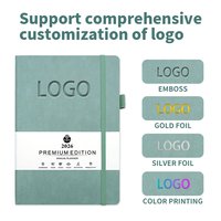 Gran Oferta personalizada, diario encuadernado en cuero de primera calidad con Cierre elástico para planificación de negocios e impresión de logotipos personalizados