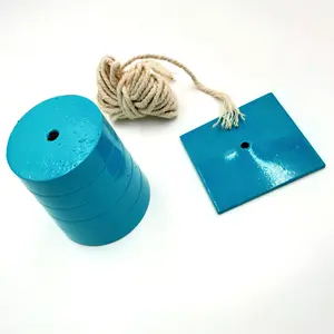 French type modle heavy duty cast iron blue painting cotton rope construction plumb tool