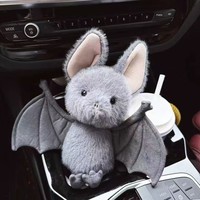 Sac à dos en peluche courte motif chauve-souris, jouet transfrontalier, article d'Halloween très populaire, en stock, vente en gros, breloque suspendue Kawaii douce et mignonne