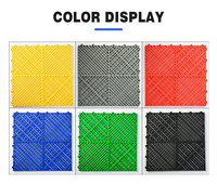 Grille en plastique PP colorée emboîtable et détachable pour garage intérieur, tapis de lavage de voiture, atelier d'esthétique automobile, hôpital, piste de course