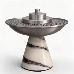 STONEKOCC Encensoir traditionnel arabe Mabkhara Oud en charbon de bois, violet Calacatta Viola, populaire au Moyen-Orient - Product Image 4