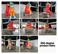 Mascotte gonflable géante en peluche, personnage de dessin animé personnalisé, publicité commerciale gonflable