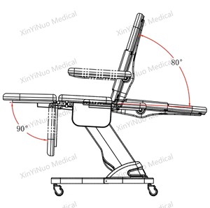 XinYiNuo Hôpital Médical Clinique Rose <span class=keywords><strong>Chaise</strong></span> D'examen Gynécologique 3 Moteurs <span class=keywords><strong>Chaise</strong></span> Gynécologique Électrique Lit Esthétique - Product Image 6