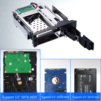 Rack mobile hot-swap SATA in alluminio da 2,5/3,5 pollici, custodia per SSD/HDD per archiviazione hard disk