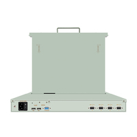 Commutateur KVM LCD 17 18,5 pouces FHD 1080P de haute qualité OEM/ODM avec commande OSD Hotkey, console de tiroir montable en rack 1U