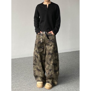 <span class=keywords><strong>Pantalon</strong></span> <span class=keywords><strong>cargo</strong></span> <span class=keywords><strong>camouflage</strong></span> pour homme, style streetwear décontracté, coupe large, multi-poches, taille élastique, confortable, pour l'été et les activités de plein air - Product Image 5