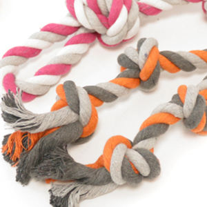 Jouet pour chien en corde de coton extra large de 40 cm, écologique et durable, en forme d'os qui couine, pour chats et animaux de compagnie, cadeau de fête - Product Image 2