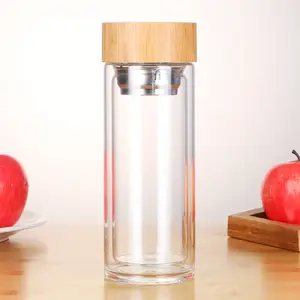Стеклянные стаканы от производителей, герметичная бутылка для воды с высоким содержанием боросиликатного стекла. С герметичной крышкой