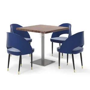Vendita calda su misura più recenti sedie ristorante di alta qualità e tavolo idee di Design in legno metallo sedie da pranzo per la sala da pranzo