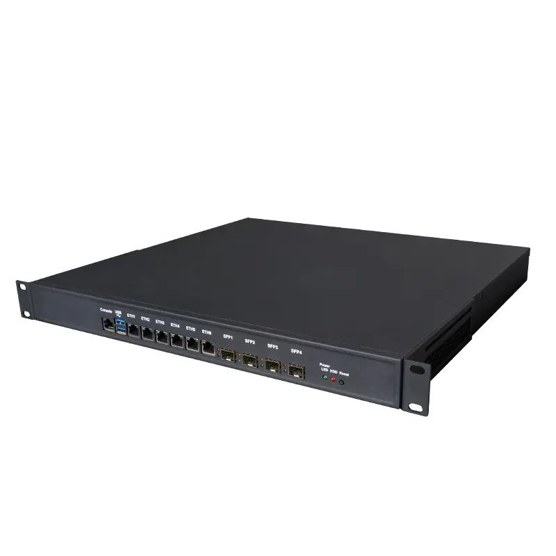 1U Rack Chassis Server 4*SFP+ 10G Pfsense Firewall PC 6Lan*i226v XL710-BM2 industrial Mini Pc support LGA1700 Alder-lake cpu