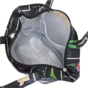 Bolsa térmica portátil con diseño de flores rectangulares, material de fibra de poliéster, bolsa de refrigeración. - Product Image 4