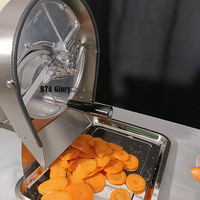 Trancheuse manuelle de légumes et fruits pour citron, orange, gingembre, oignon, tomate, frites, application en boulangerie, moteur comme composant central