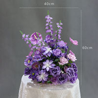 Boules de fleurs en soie miniatures personnalisées en gros, réutilisables, petites compositions florales artificielles pour la décoration de mariage, d'événements et de fêtes