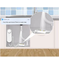 Capteur de fuite d'eau magnétique Tuya à piles, contrôlé par application Wi-Fi Smart Life/Tuya Smart, avec alerte sonore de niveau de fuite pour maison intelligente