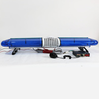BIAOCHI 120CM 12 Volt 108W Barre lumineuse LED d'urgence, gyrophare d'avertissement pour ambulance, sirène, haut-parleur, alarme sonore pour toit de camion de pompiers