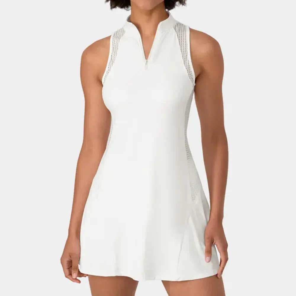 HOSTARON Durable Using Front Zipper Two In One Badminton Uniforms Vetement De Sport Femme Women's Tennis skirt Dress With Shorts