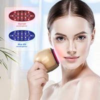 Appareil facial, 2 modes de luminothérapie rouge et bleue pour le visage et le cou, masseur facial pour le soin de la peau, cadeaux parfaits