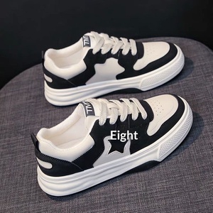 Женские повседневные туфли на толстой подошве с верхом из искусственной кожи, дышащие, на шнуровке, с пластиковой подошвой, для весны и осени, для активного отдыха, модные - Product Image 6