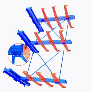 Estantes de almacenamiento voladizos giratorios de 1500kg/brazo Estantería de acero ajustable de 360 ° para almacenamiento dinámico industrial - Product Image 2