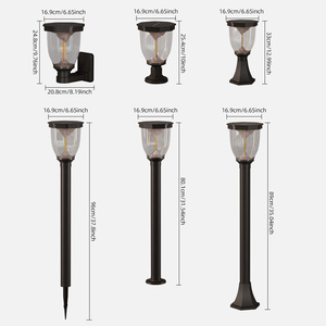 <span class=keywords><strong>Lampe</strong></span> de jardin LED Dingdian 30W, ABS, étanche, applique murale extérieure, batterie au lithium, économie d'énergie, décoration de villa, lampes de <span class=keywords><strong>colonne</strong></span> - Product Image 6