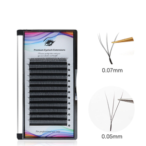 YY Lashes 3D 4D 5D 6D W forme Extensions de cils Volume ventilateurs préfabriqués faux cils - Product Image 1