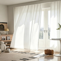 Rideau semi-transparent en polyester de style français pour les fenêtres du salon