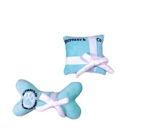 Giocattoli di peluche per cani personalizzati Multi Design pallina di osso di Champagne che mordono piccoli giocattoli cigolanti Designer di cani medi - Product Image 2