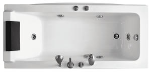 Vasca da Bagno Moderna Freestanding in Acrilico per <span class=keywords><strong>1</strong></span> Persona, Rettangolare, con Idromassaggio e Funzione Massaggio a Bolle, Scarico Angolare <span class=keywords><strong>PARIS</strong></span> - Product Image 2