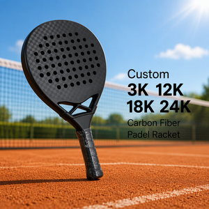 Raquette de <span class=keywords><strong>padel</strong></span> en fibre de carbone 3K 12K 18K personnalisée à faible MOQ avec finition sablée, légère et de haute qualité pour club de <span class=keywords><strong>padel</strong></span> - Product Image 1