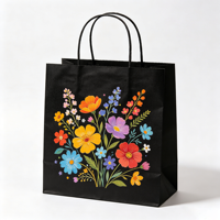 Pochette en papier kraft biodégradable, sac plat à trois soudures personnalisé pour échantillons cosmétiques
