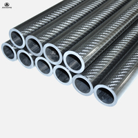 Tube en fibre de carbone de qualité T700/T800, tube rond en carbone résistant à la pression et aux chocs