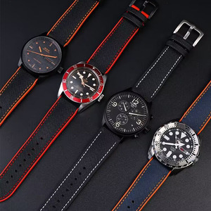 Correa de Reloj de 18mm 19mm 20mm 21mm 22mm 24mm, Correa de Reloj Híbrida de Nailon, Tela de Lona, Goma y Silicona para <span class=keywords><strong>Omega</strong></span> <span class=keywords><strong>Seamaster</strong></span> - Product Image 5