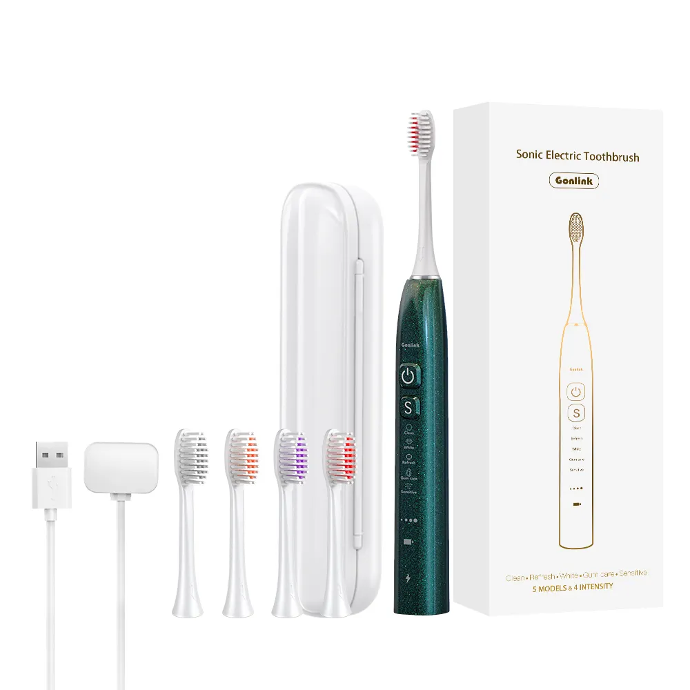 Hygiene Intelligent Automatic Whitening Rechargeable Customized Automatic Wireless Sonic Electric Battery Power Toothbrush
