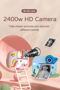 Meilleur rapport qualité-prix : Appareil photo instantané compact et léger anti-chute pour enfants, motif licorne de dessin animé, idéal pour les garçons et les filles, parfait pour la création artistique et le jeu, parfait comme prix scolaire. - Product Image 5